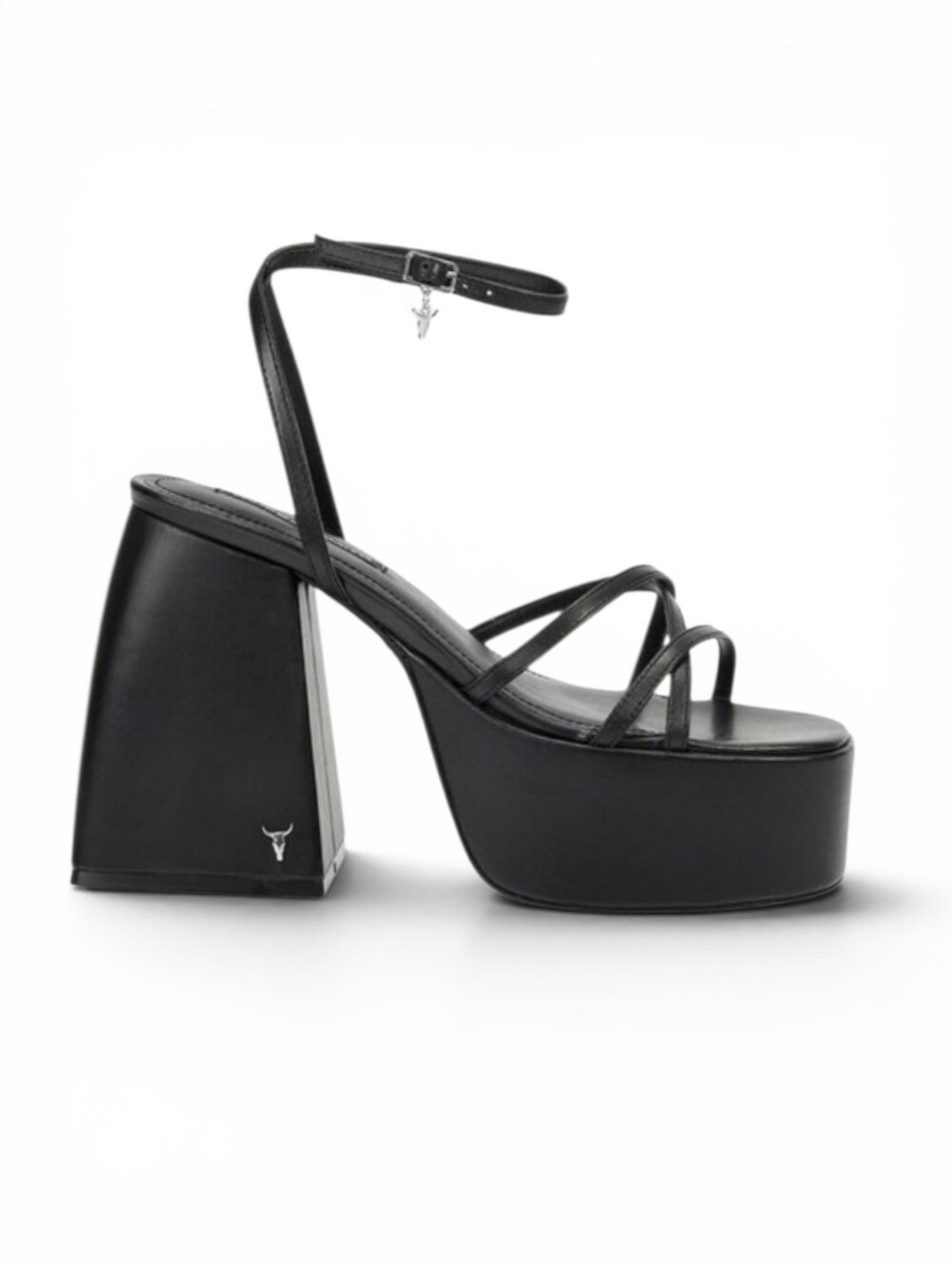 Windsor Smith Heaven Platform Heels Ankle Strap With Charm Black 7
